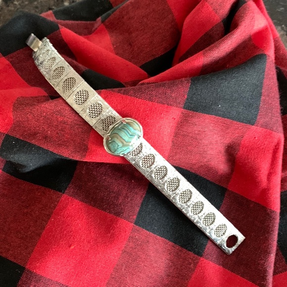 Silver bracelet with turquoise stone from Egypt - Picture 5 of 15